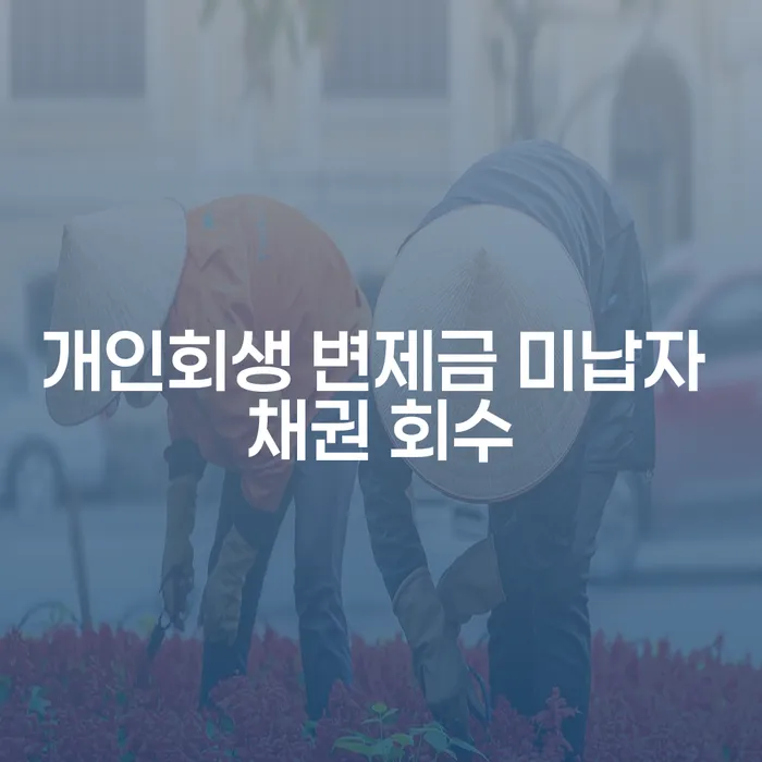 개인회생 변제금 미납자 채권 회수, 어떻게 해야 할까요?